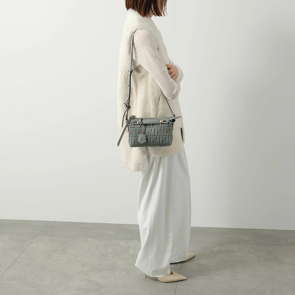 Fendi BY THE WAY SOFT Shoulder Bag FF Motif Zucca Velvet
